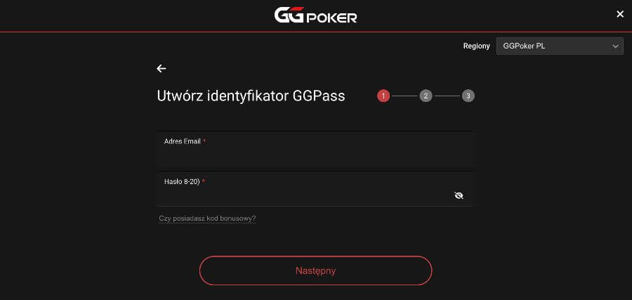 rejestracja w kasynie ggpoker